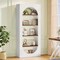 Arch Front 5 Tier Bookcase Storage Organizer, Space Saving Floor Standing Shelf Unit for Office, Bedroom, Study and Living Room